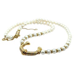 Cartier Iconic Horseshoe Necklace with Pearls in 18K Yellow Gold