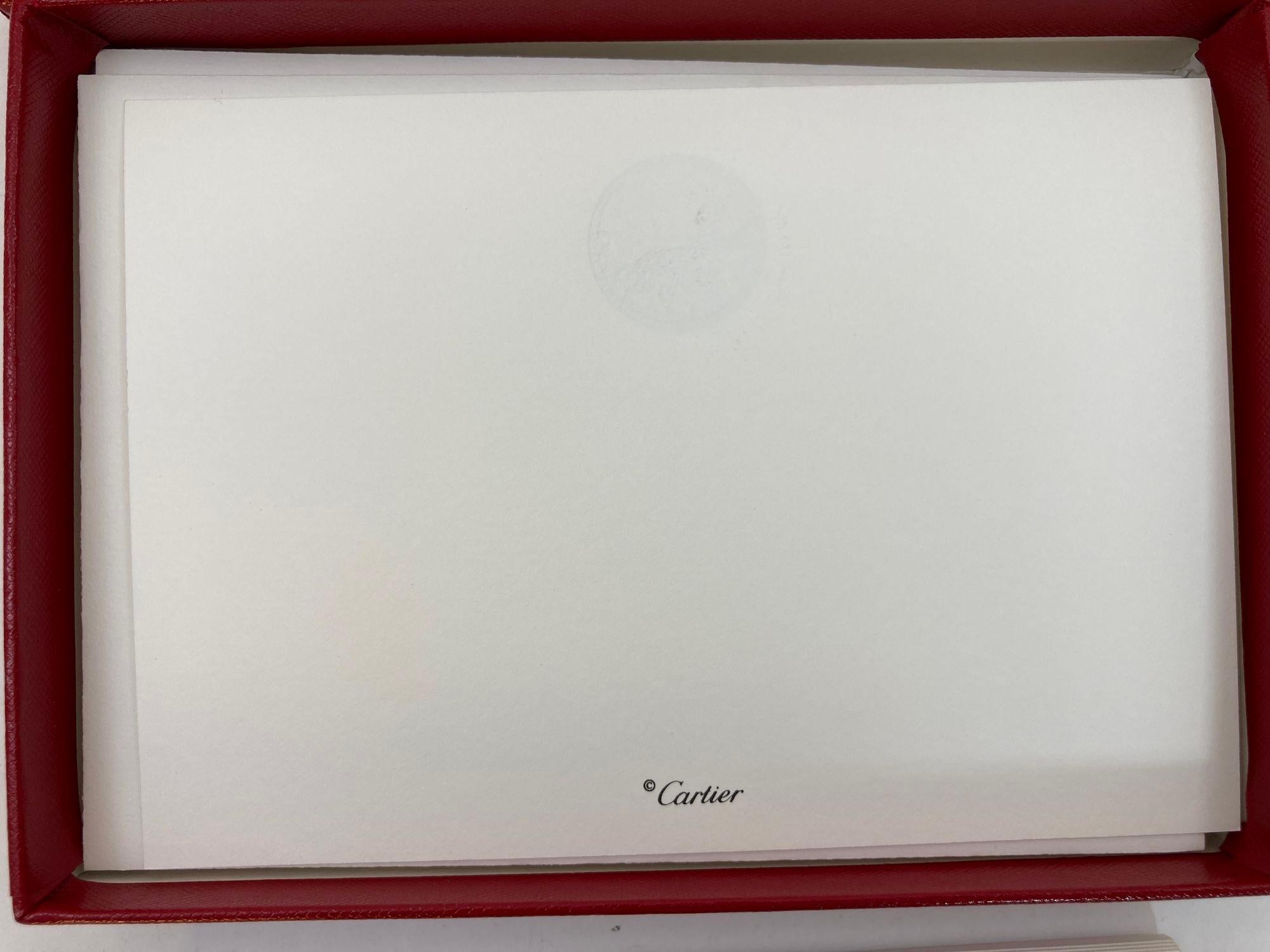 French Cartier Iconic Panther Design Card and Envelope Set Luxury Stationery