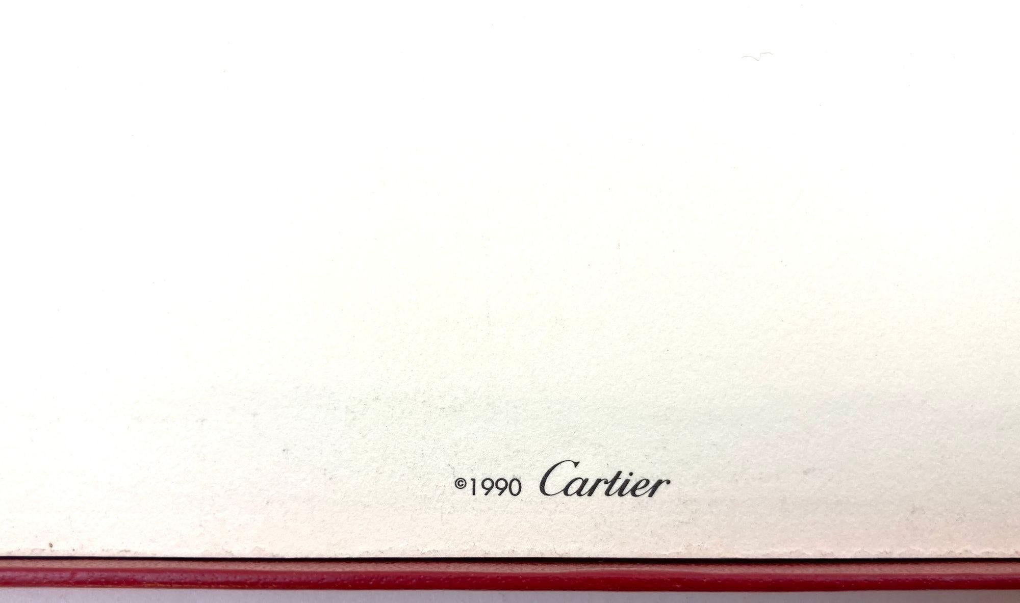 Papier Cartier Iconic Panther Design Set de cartes et d'enveloppes Papeterie de luxe en vente