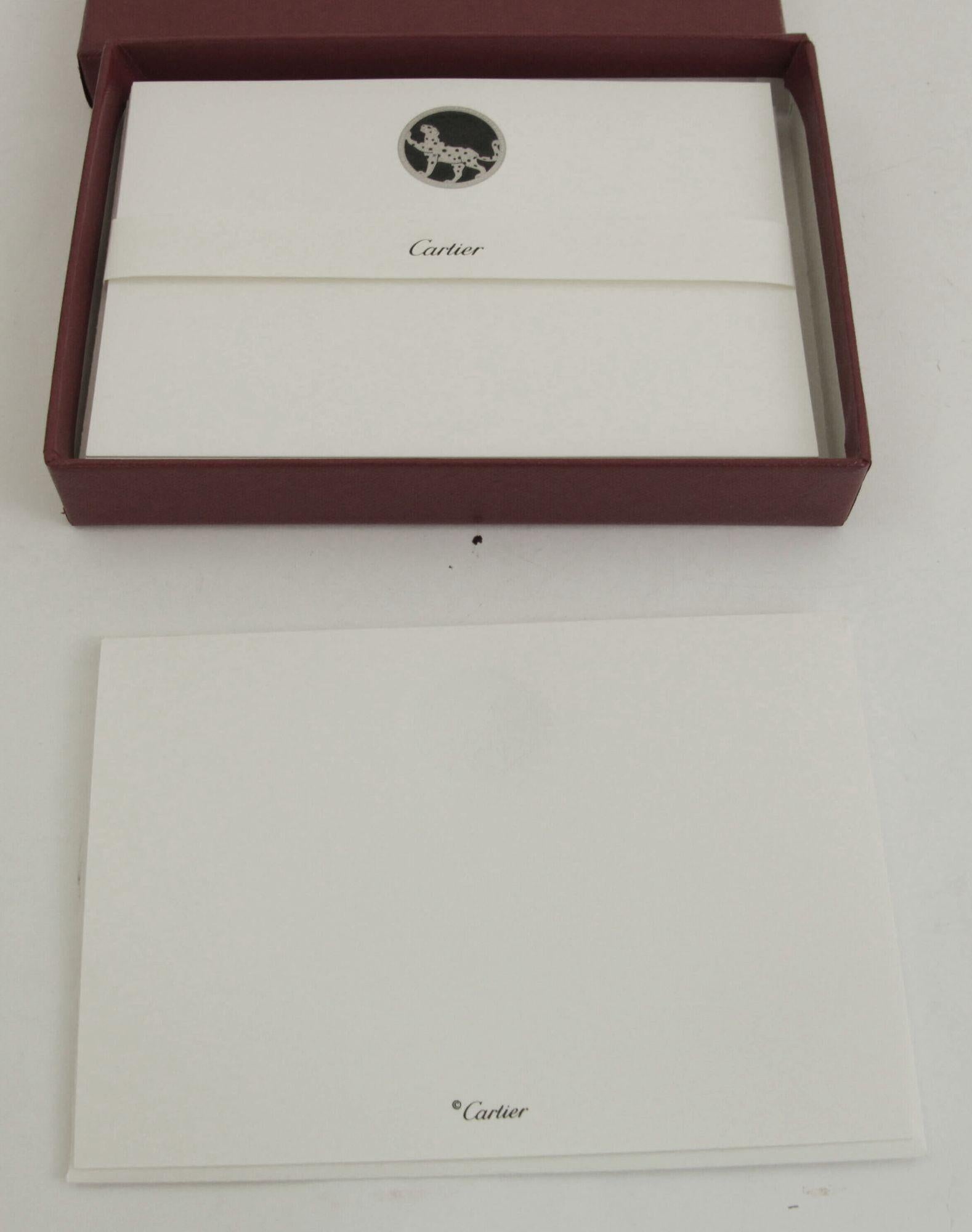 Paper Cartier Iconic Panther Design Card and Envelope Set Luxury Stationery