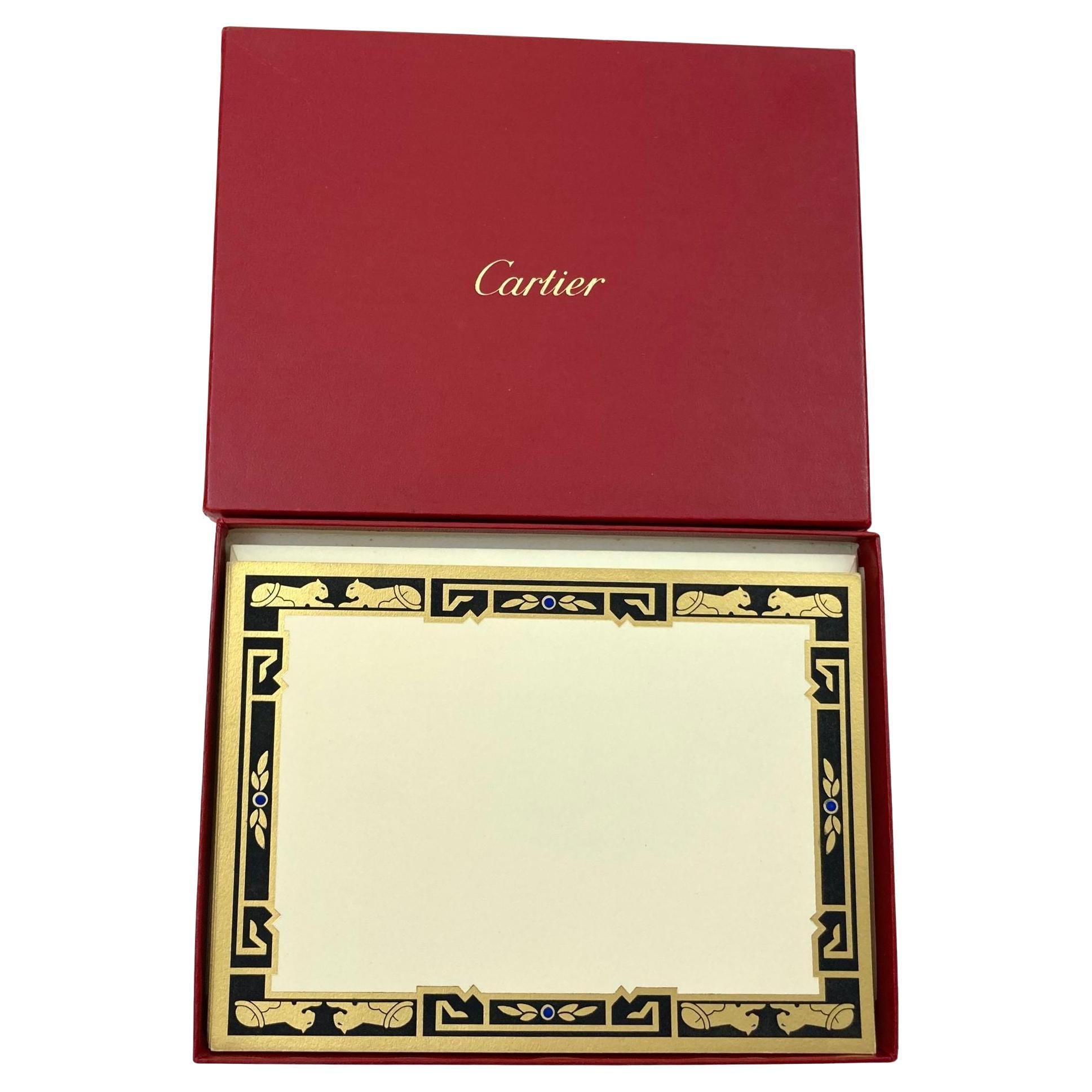 Cartier Iconic Panther Design Set de cartes et d'enveloppes Papeterie de luxe