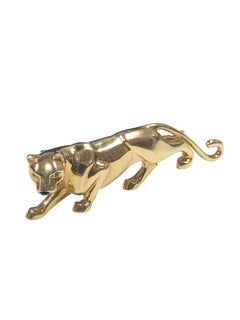 Broche clip panthère en or jaune et serti de pierres précieuses de Cartier