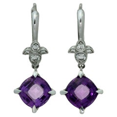 CARTIER Inde Mysterieuse Amethyst Diamond White Gold Earrings 