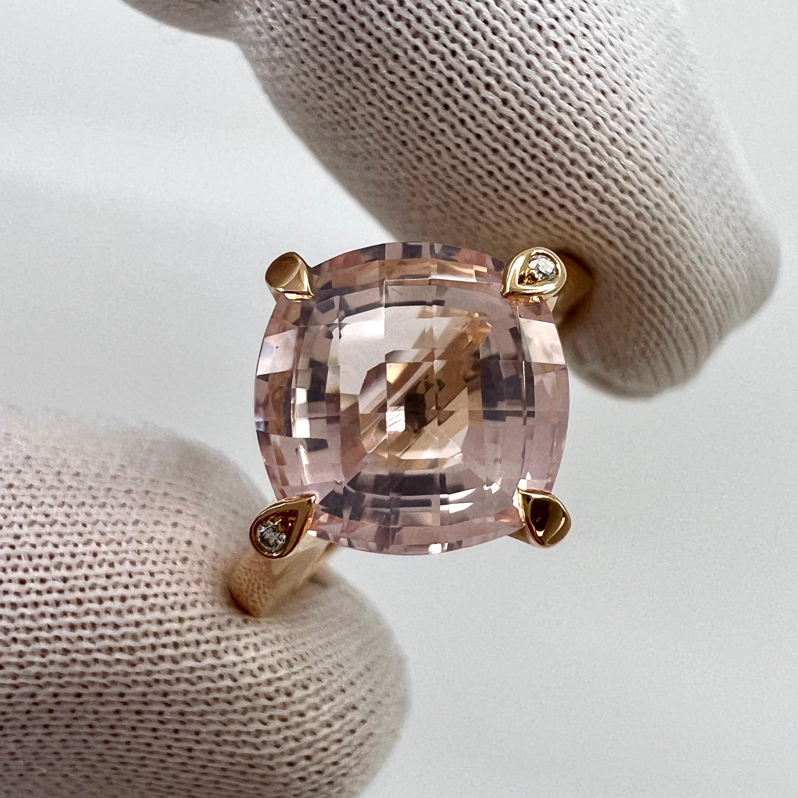 Anillo Cartier Inde Mysterieuse Fancy Rose De France Amatista Diamante Oro Rosa Corte cojín en venta