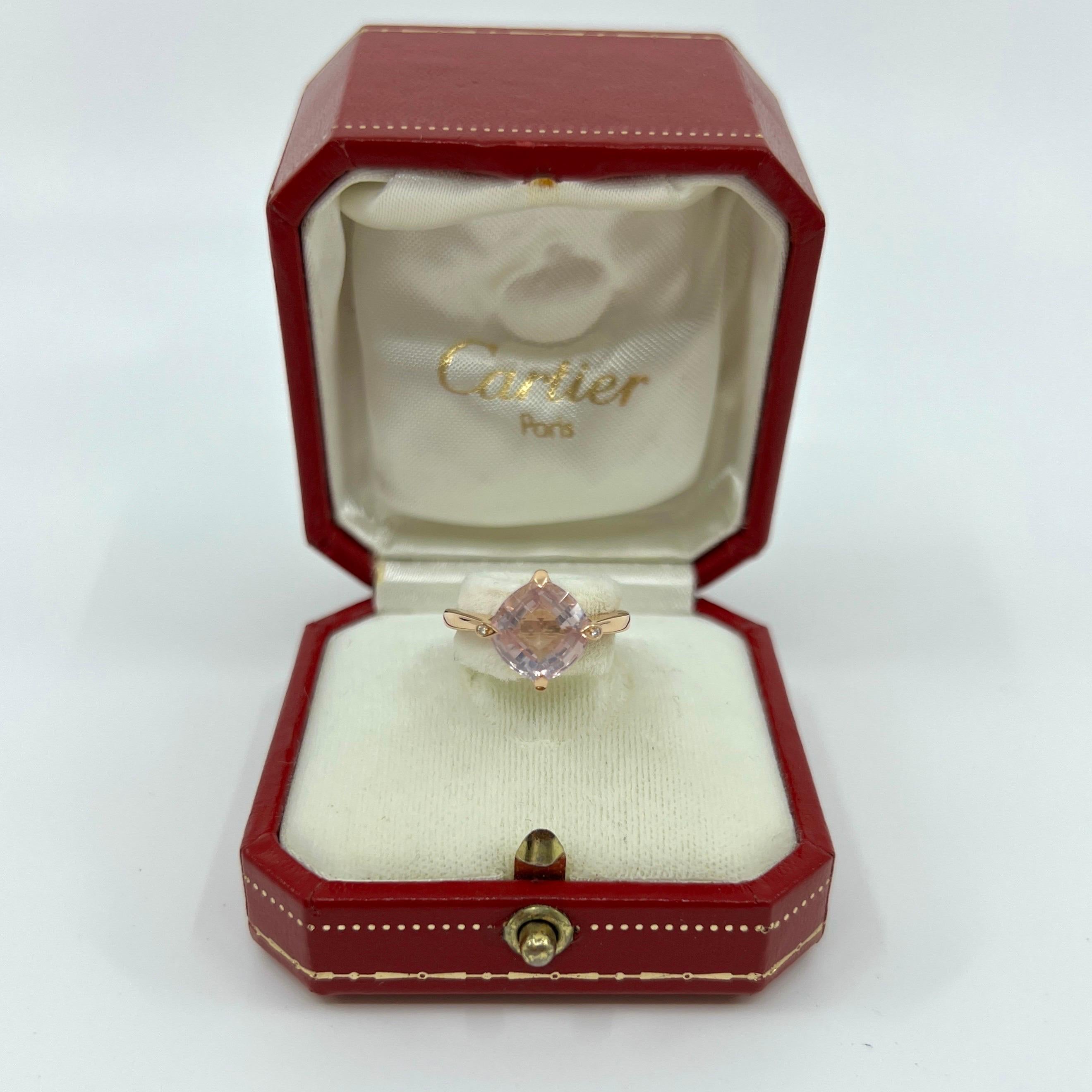 Women's or Men's Cartier Inde Mysterieuse Fancy Rose De France Amethyst Diamond Rose Gold Ring
