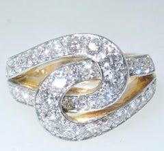 Cartier "Infinity" Diamond Ring, circa 1950