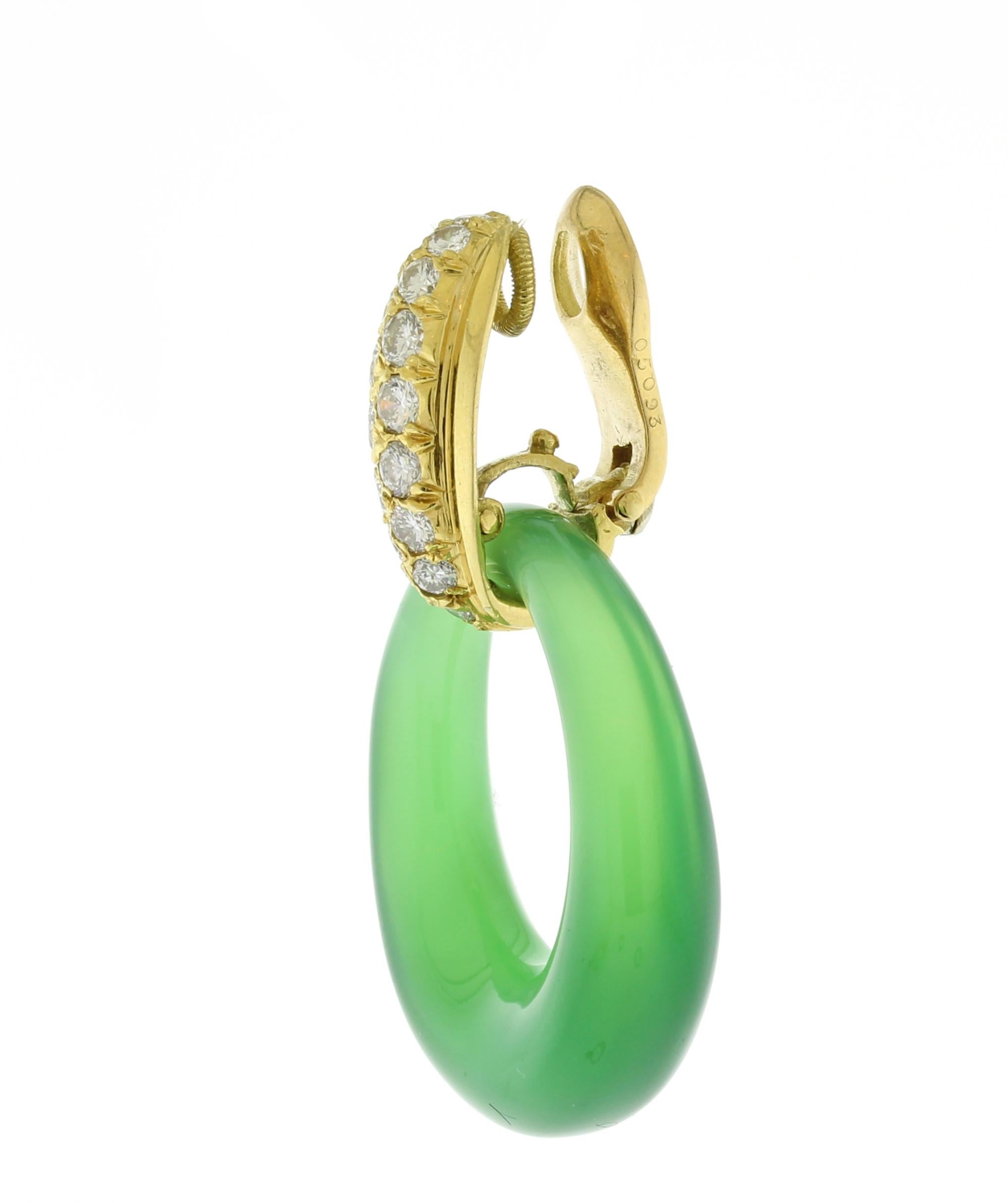 Cartier austauschbare Diamant-Tür-Knocker-Ohrringe mit Diamanten (Brillantschliff)