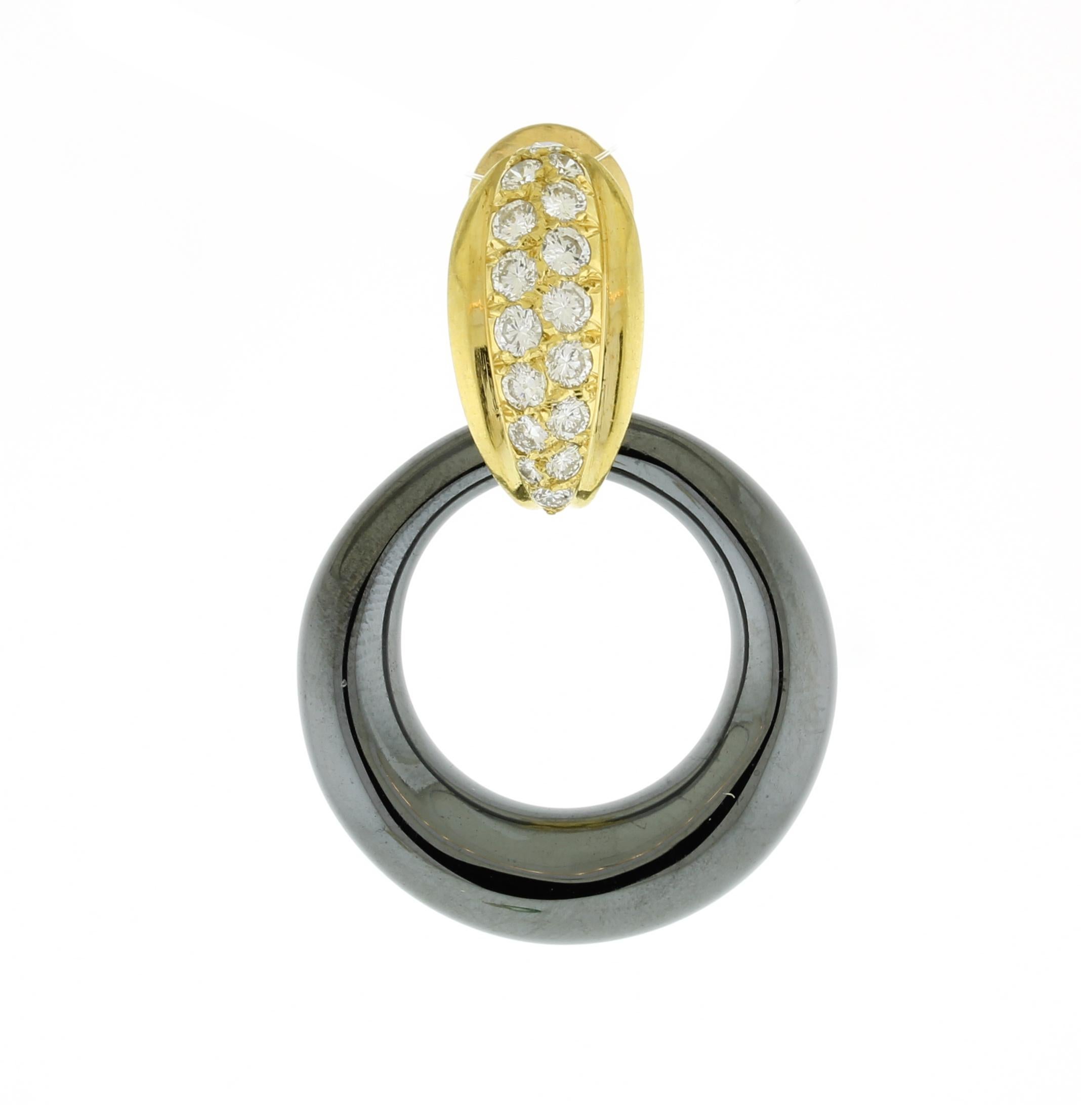 Cartier austauschbare Diamant-Tür-Knocker-Ohrringe mit Diamanten 1