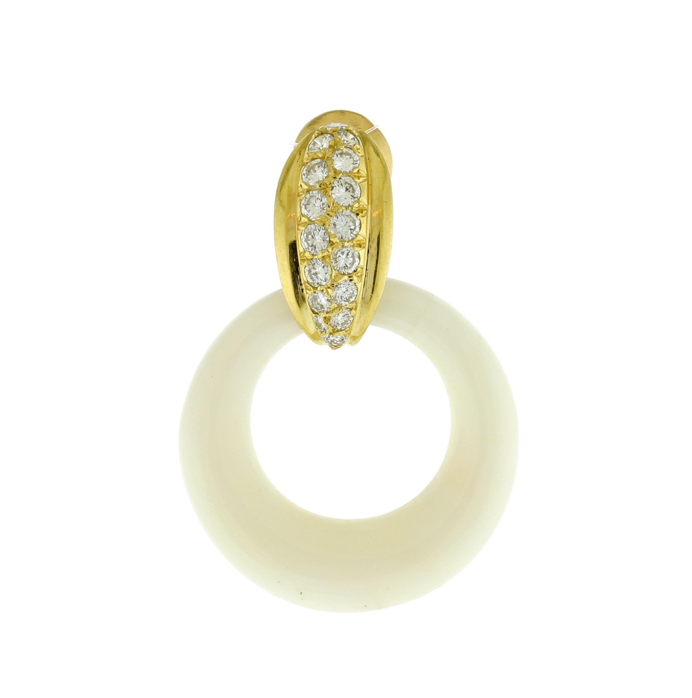 Cartier austauschbare Diamant-Tür-Knocker-Ohrringe mit Diamanten 2