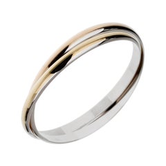 Cartier Interlocking 18k Rose & Gelbgold Edelstahl Armreif