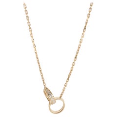 Cartier Interlocking Circle Love Necklace with Diamonds 0.22ctw