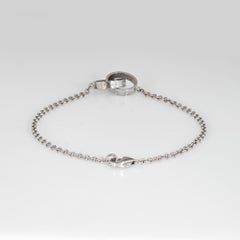 Cartier Interlocking Love Bracelet COA Estate 18k White Gold Double Signed
