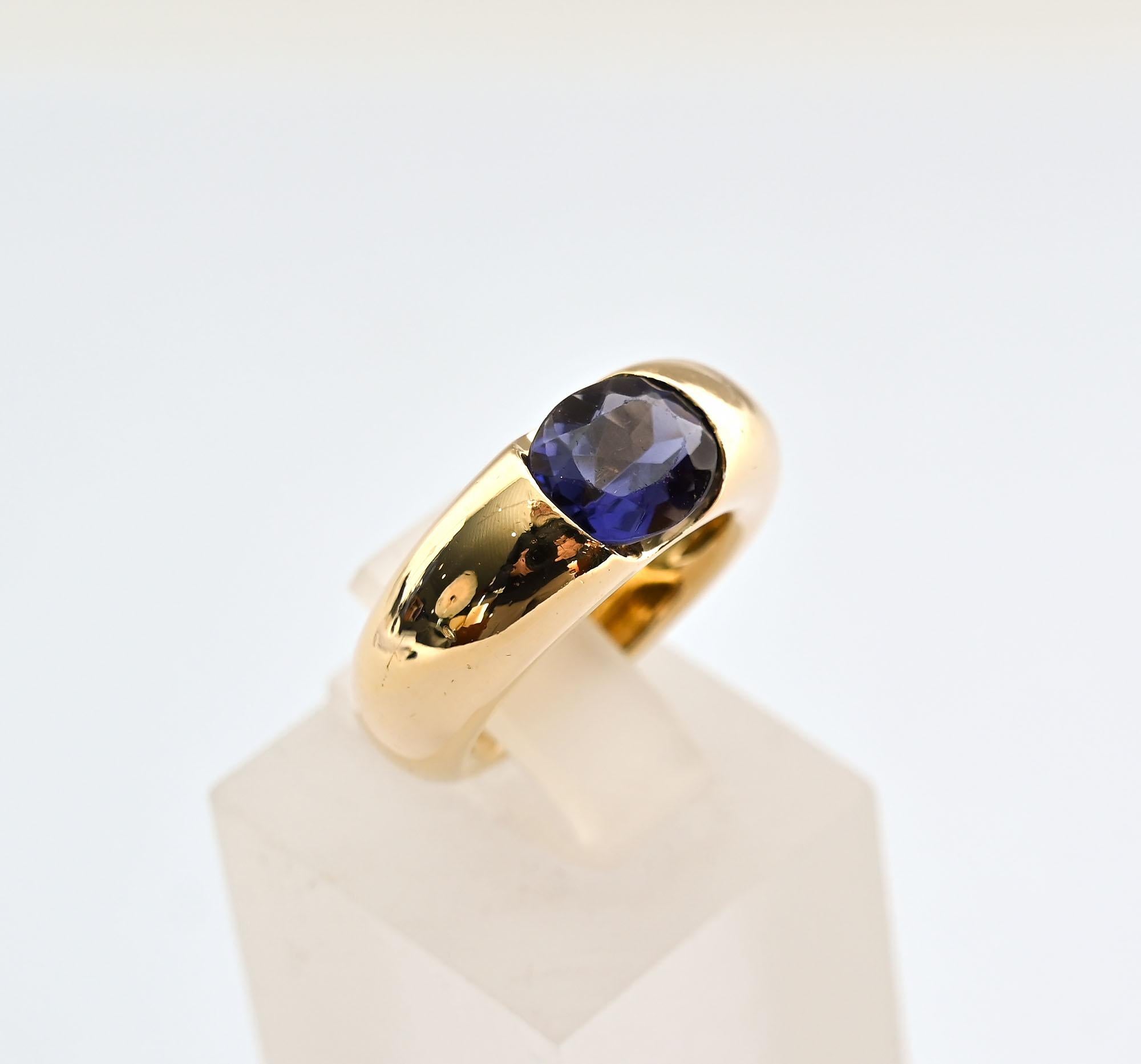 Cartier Iolith-Goldbandring (Radiantschliff)
