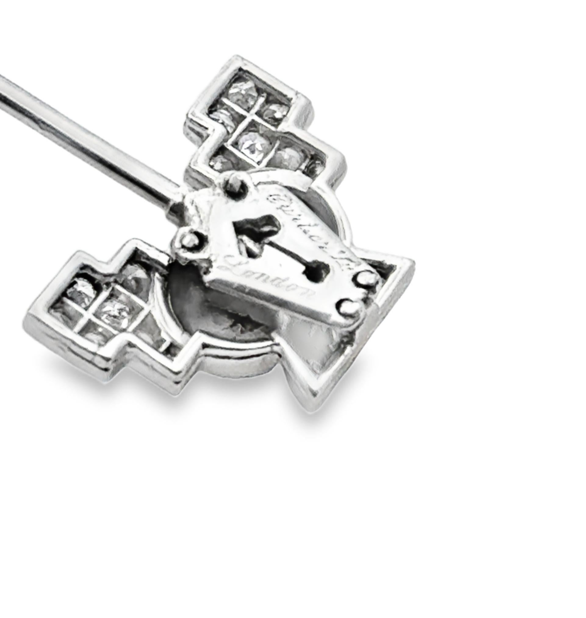 Taglio misto Spilla Cartier Jabot con opali, diamanti e perle di pietra preziosa  Circa anni '1920 in vendita