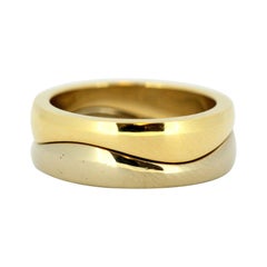 Cartier / Jacques 18 Karat Gold Double Ring Band, circa 1990s