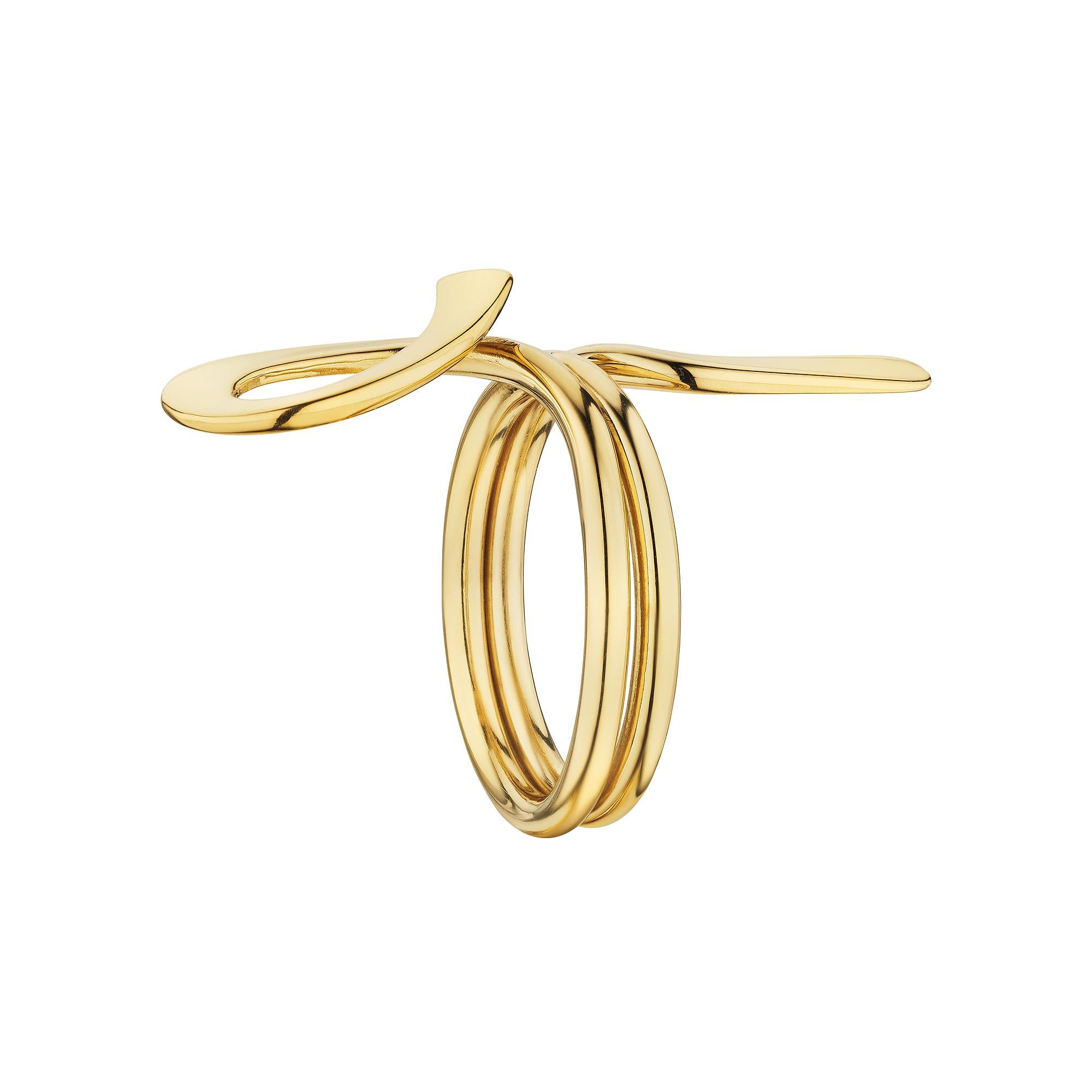 To the ancient Egyptians the 'ankh' symbol represents protection and eternal life.  This collectible Jean Dinh Van for Cartier 18 karat yellow gold vintage ankh ring will then keep the wearer safe 24/7.  Signed Cartier.  Circa 1965.  Size 7 3/4. 