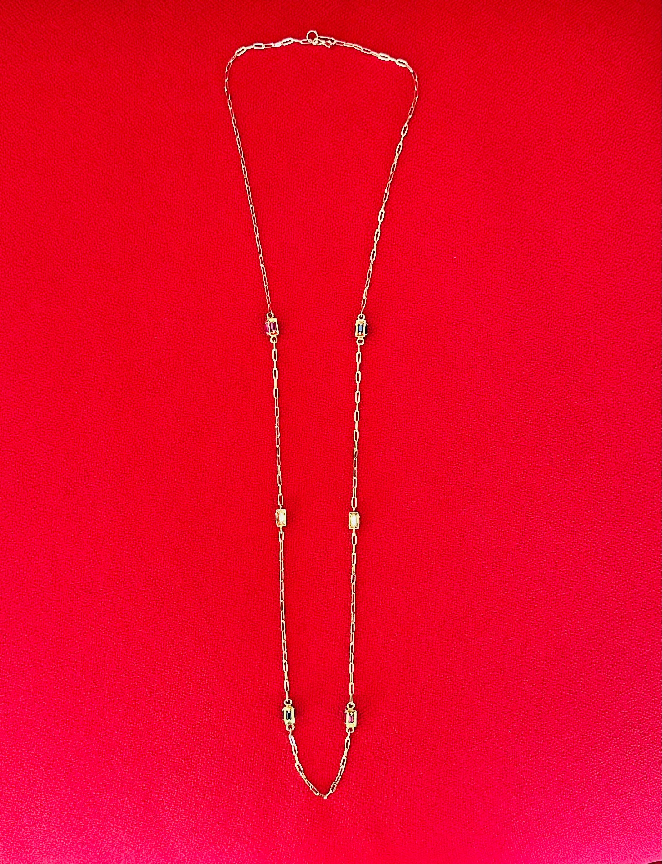 Cartier Jean Dinh Van Multi Stone Diamond Necklace 18K Yellow Gold 2