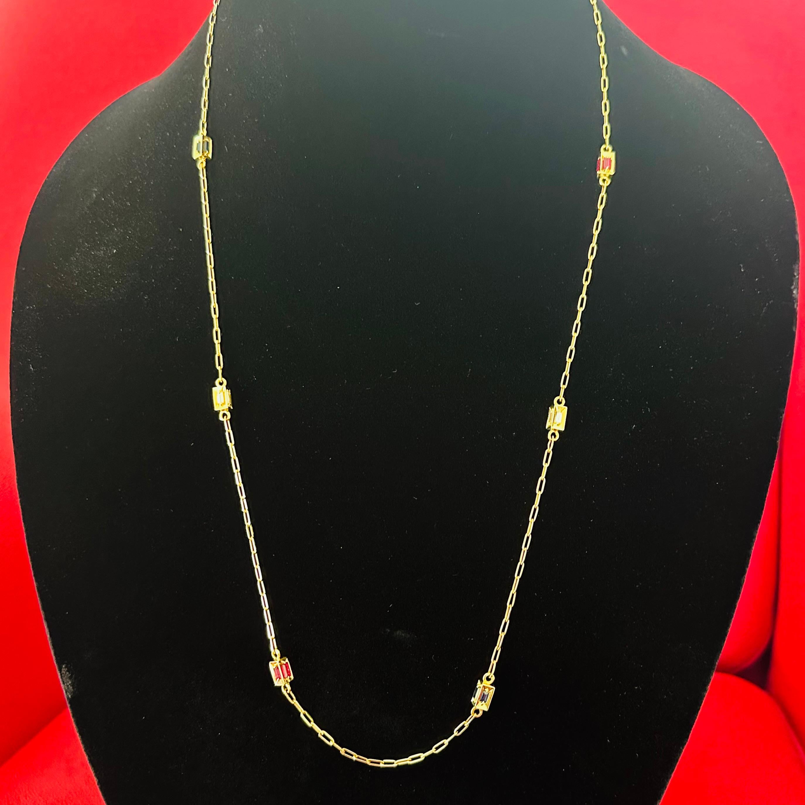 Cartier Jean Dinh Van Multi Stone Diamond Necklace 18K Yellow Gold 3