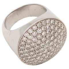 Cartier Jeton Sauvage 18K WG Pavé Diamond Cocktail Ring with Box