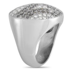Cartier Jeton Sauvage 18K White Gold 1.50 ct Black and White Diamond Ring