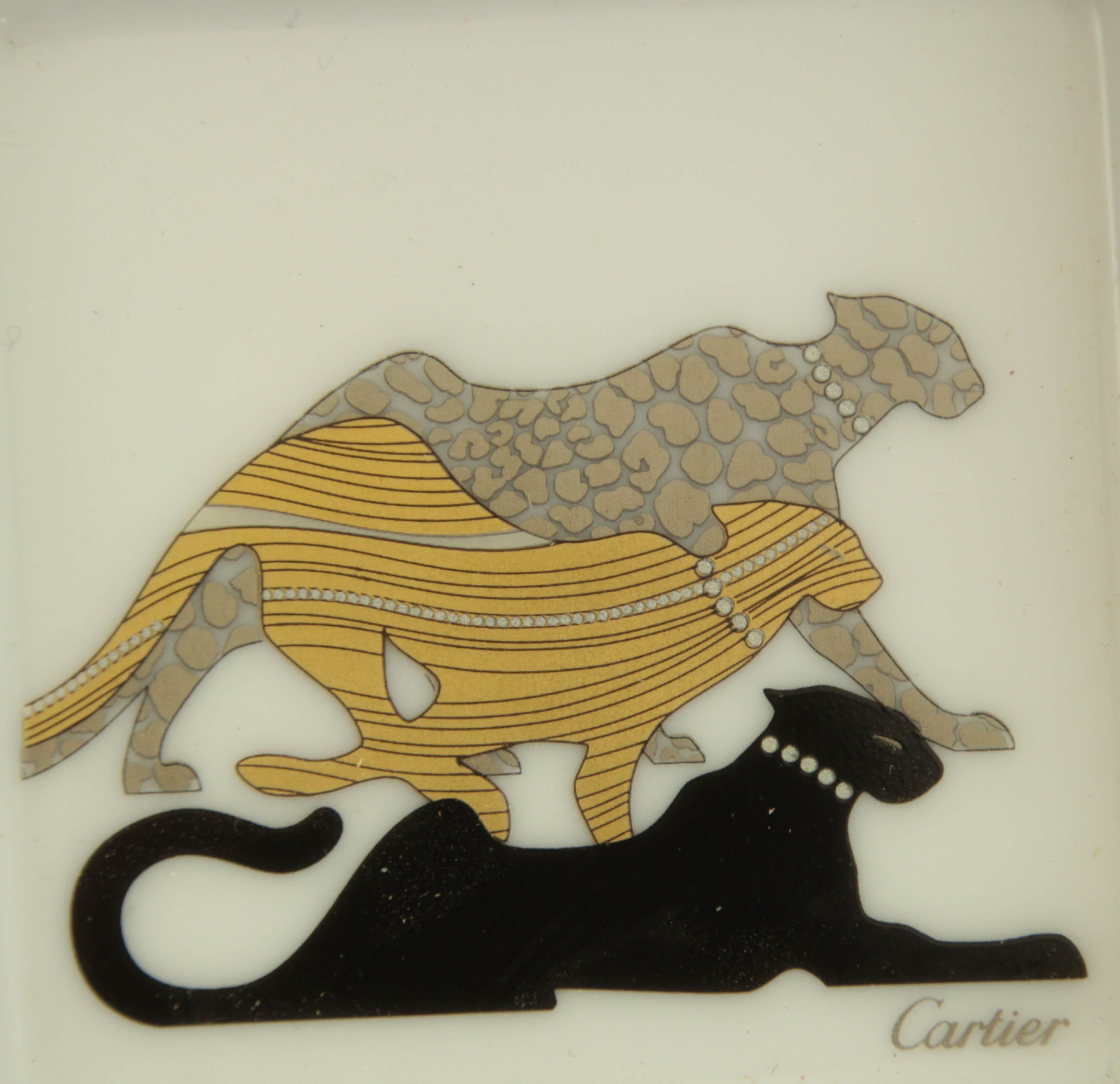Cartier Jewelry Dish Trinket Trays Set of 3 French Luxury Porcelain in Box 7