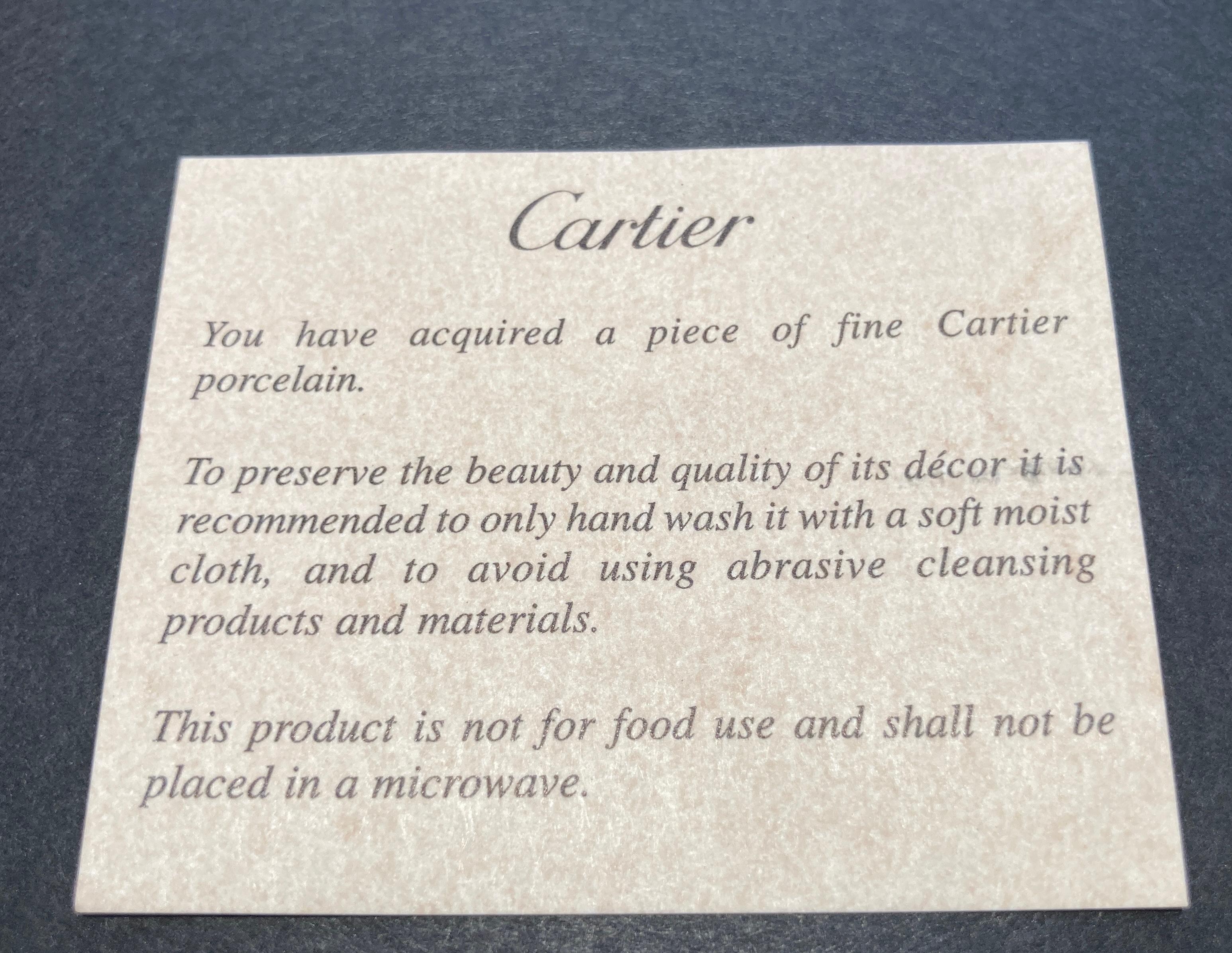 Cartier Jewelry Dish Trinket Trays Set of 3 French Luxury Porcelain in Box 11