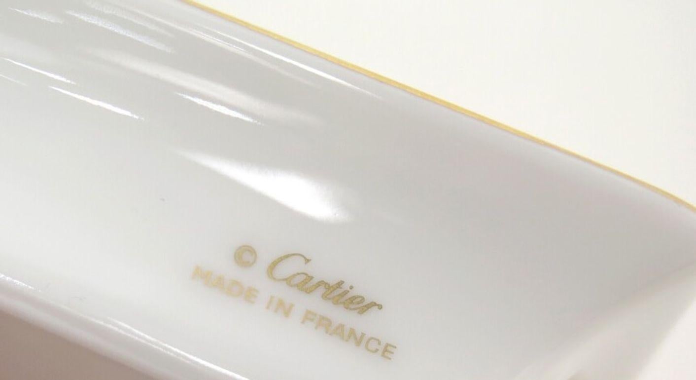Cartier Jewelry Dish Trinket Trays Set of 3 French Luxury Porcelain in Box 2