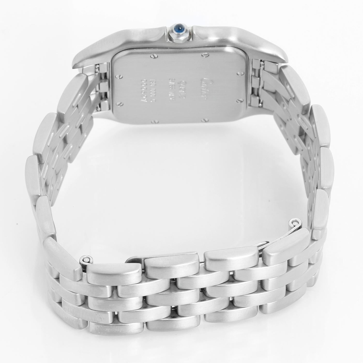 Cartier Jumbo Panther Stainless Steel Men's Quartz Watch with Date W25032P5 For Sale 1