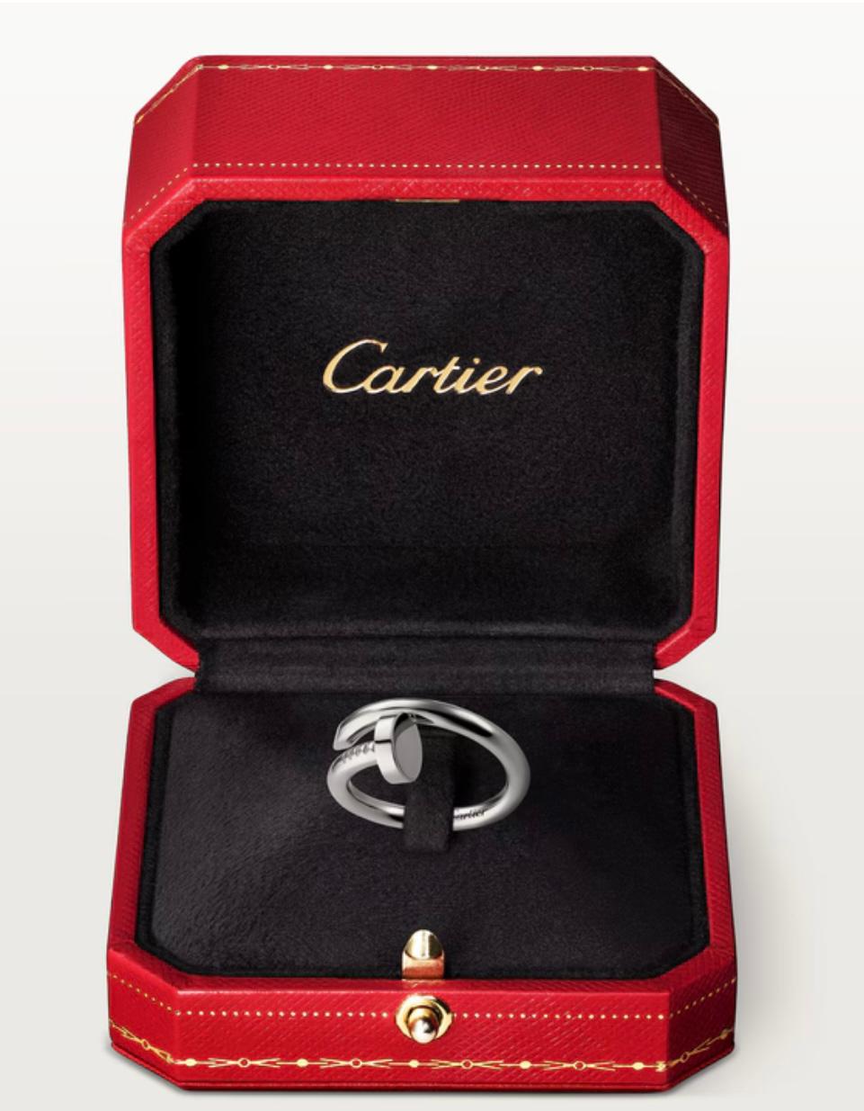 Women's or Men's Cartier Just Ankle Nail Ring IJZ277 18k White Gold AU750 AUTHENTIC Nail Ring For Sale
