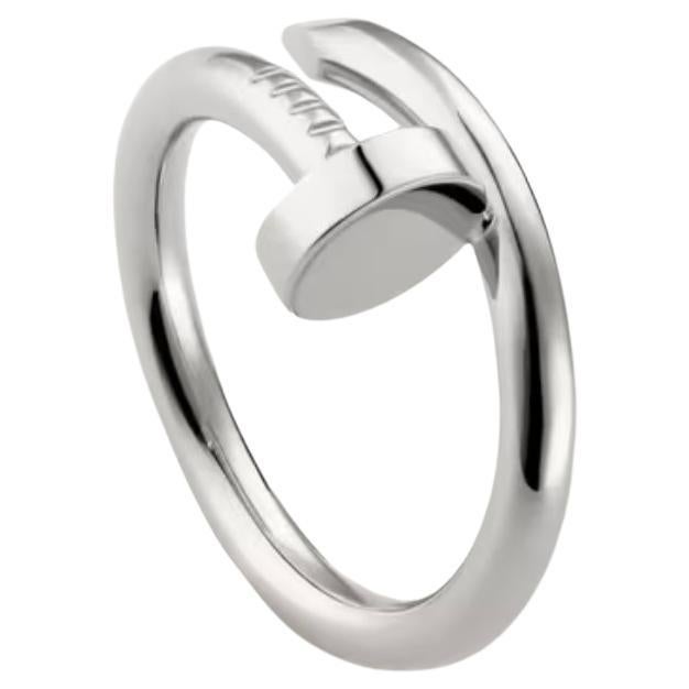 Cartier Just Ankle Nail Ring IJZ277 18k White Gold AU750 AUTHENTIC Nail Ring For Sale