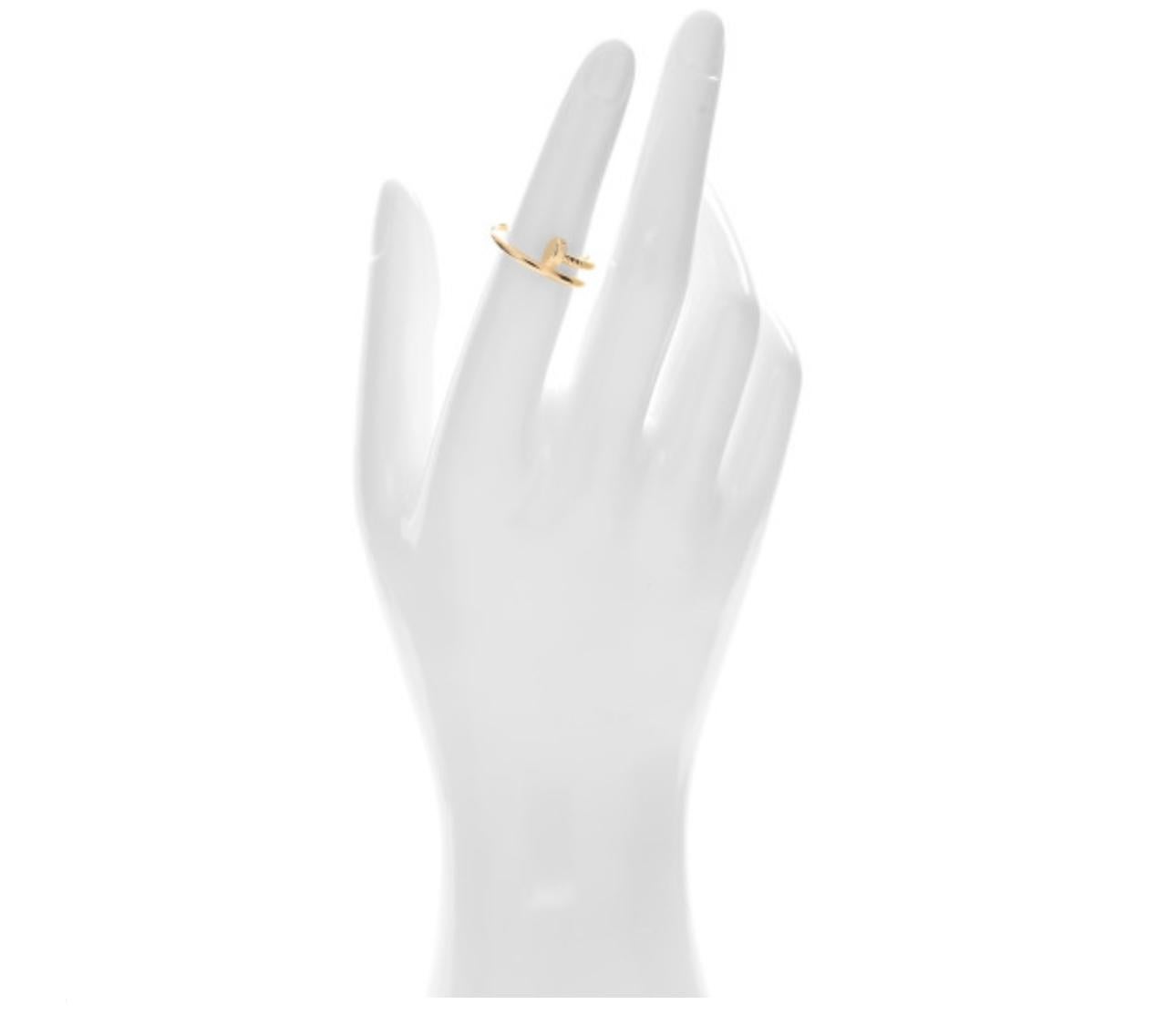 Cartier Just Ankle Nail Ring SYZ313 18k Yellow Gold AU750 AUTHENTIC  Cert In Excellent Condition For Sale In New York, NY