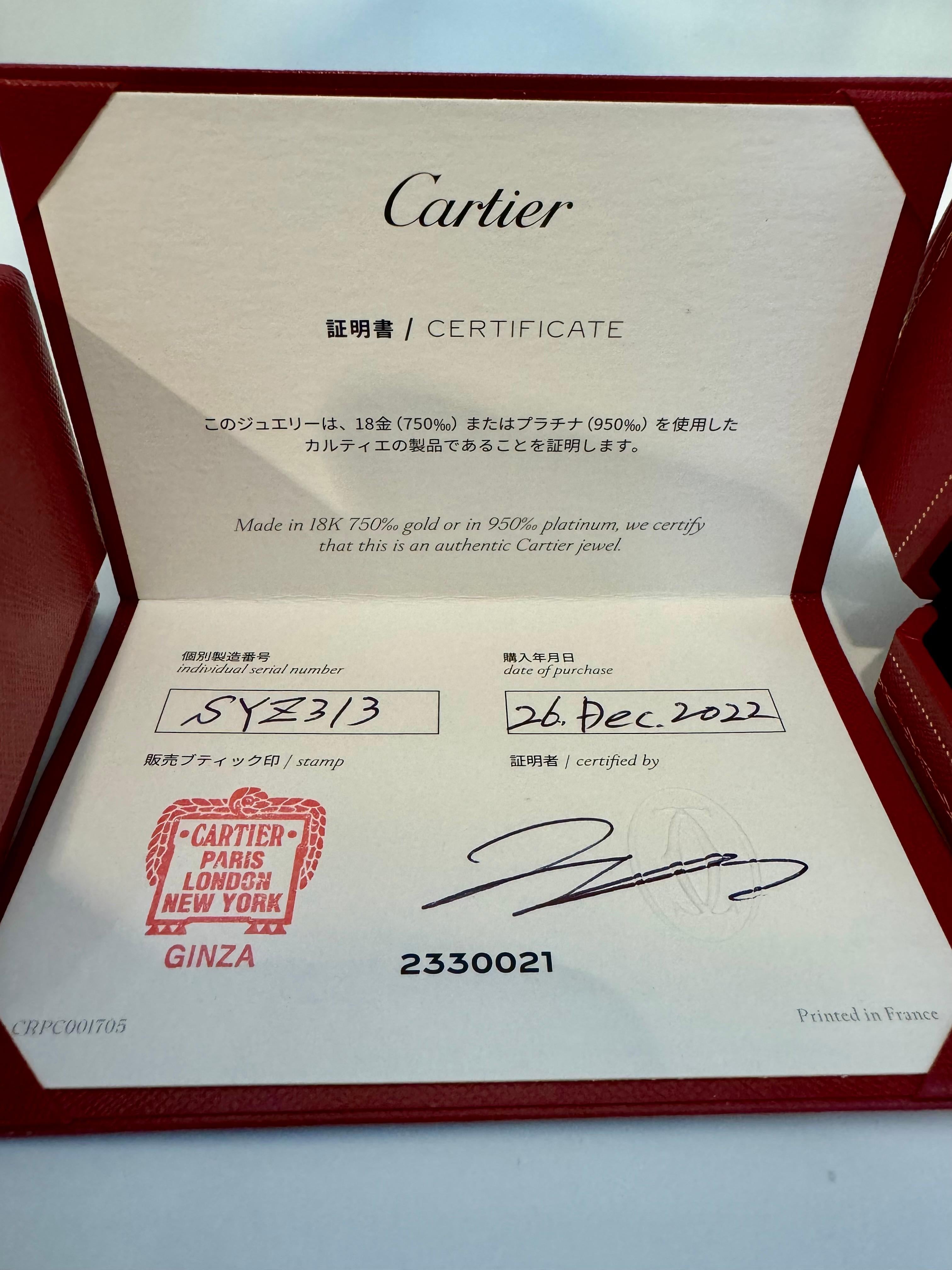 Cartier Just Ankle Nail Ring SYZ313 18k Yellow Gold AU750 AUTHENTIC  Cert For Sale 2