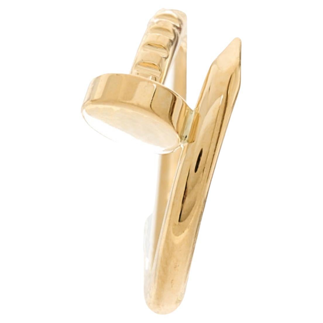 Cartier Just Ankle Nail Ring SYZ313 18k Yellow Gold AU750 AUTHENTIC  Cert For Sale