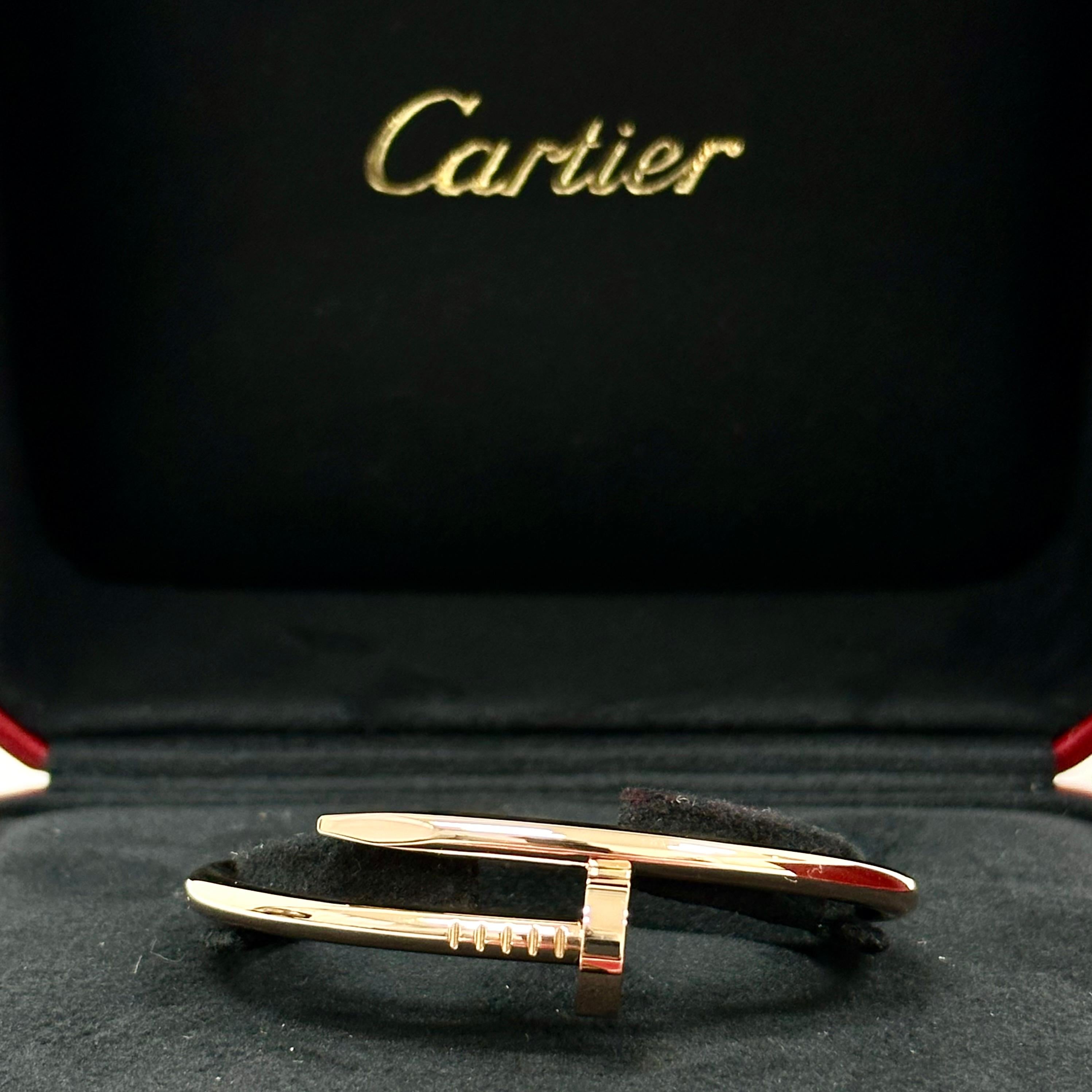 Cartier Just Un Clou Bracelet Taille 15 Or Rose en vente 13