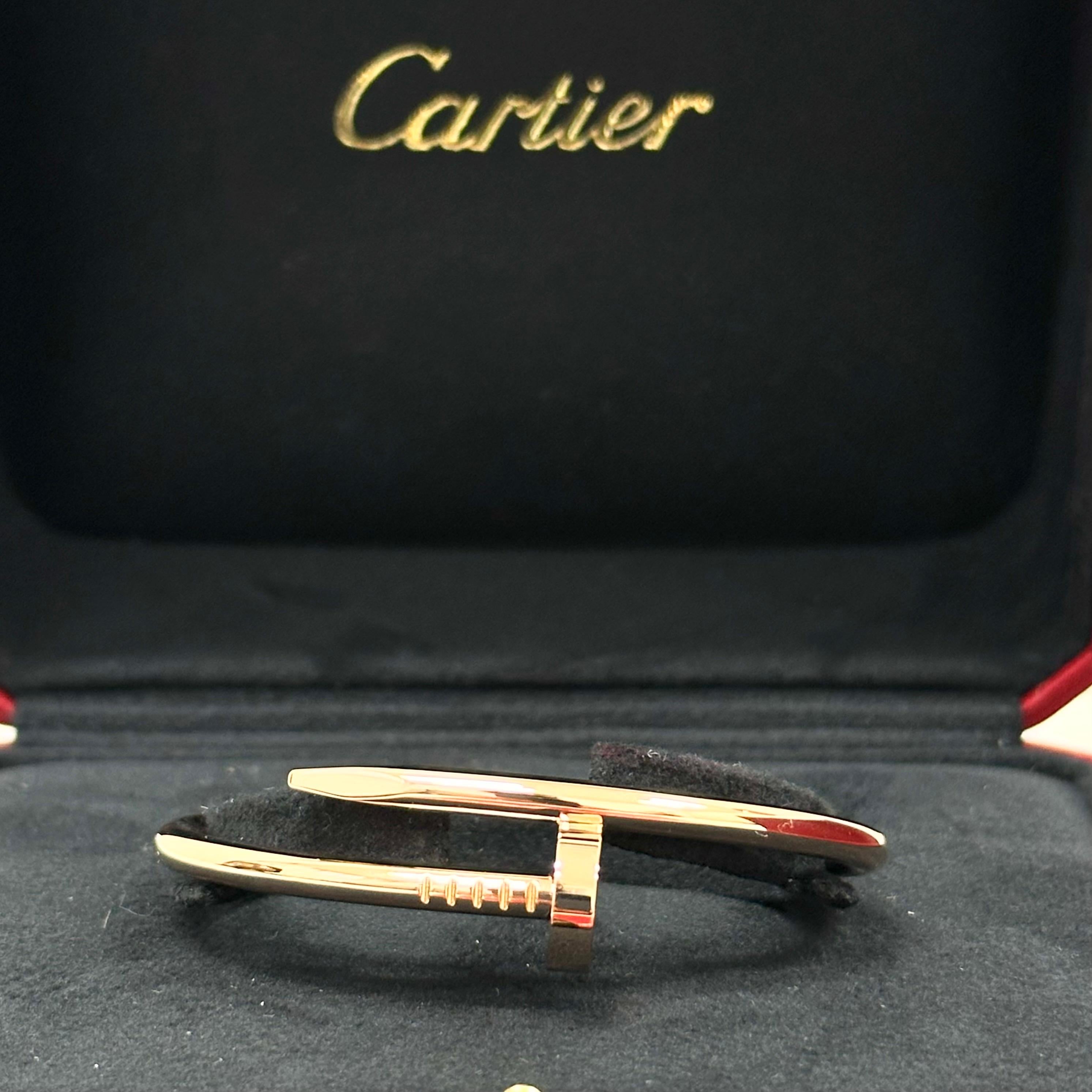 Cartier Just Un Clou Bracelet Taille 15 Or Rose en vente 14