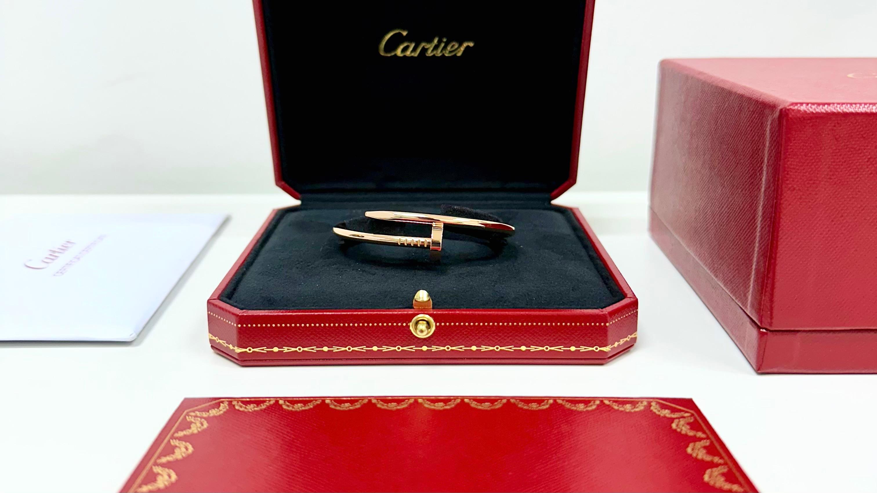 Cartier Just Un Clou Bracelet Taille 15 Or Rose en vente 15