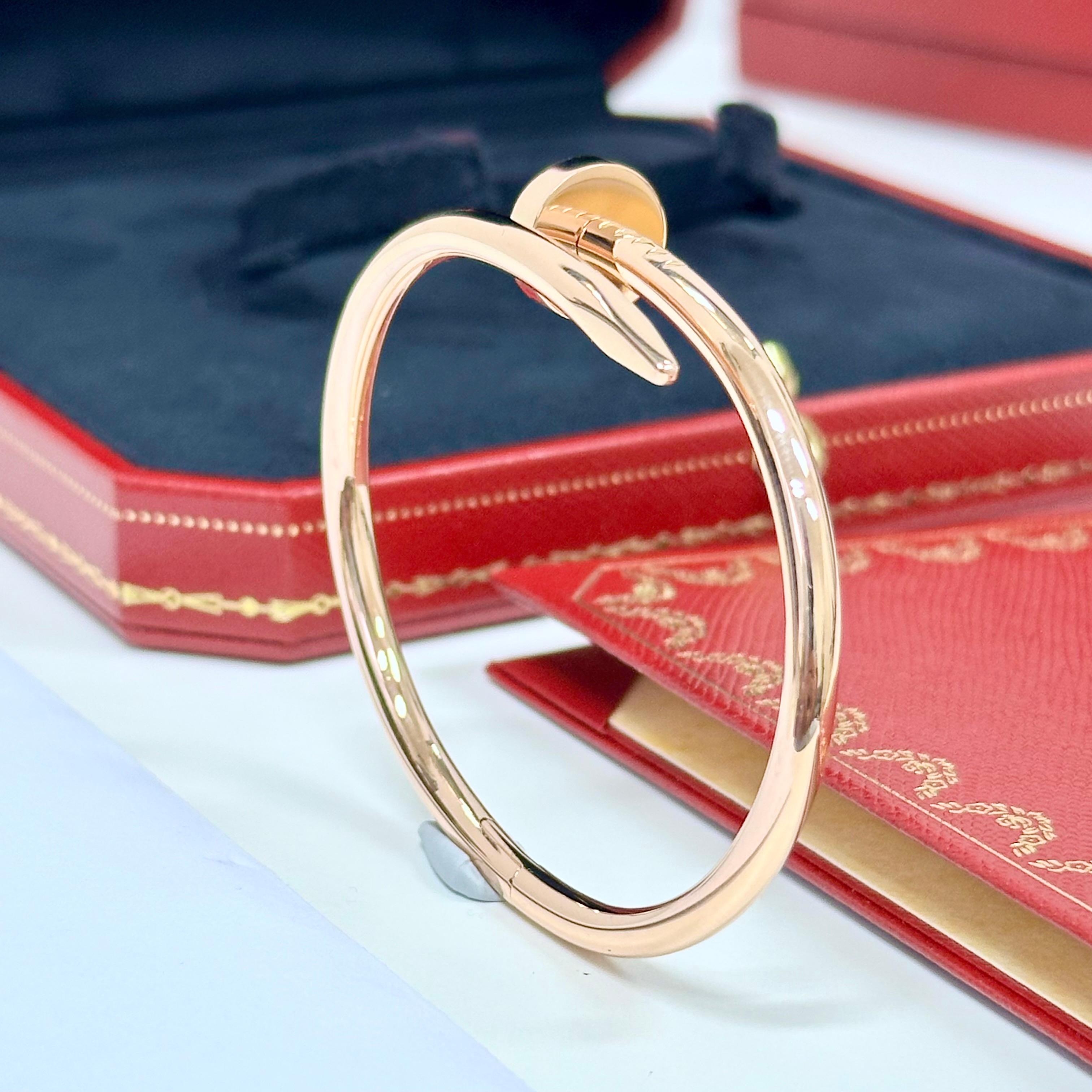 Cartier Just Un Clou Bracelet Taille 15 Or Rose Unisexe en vente