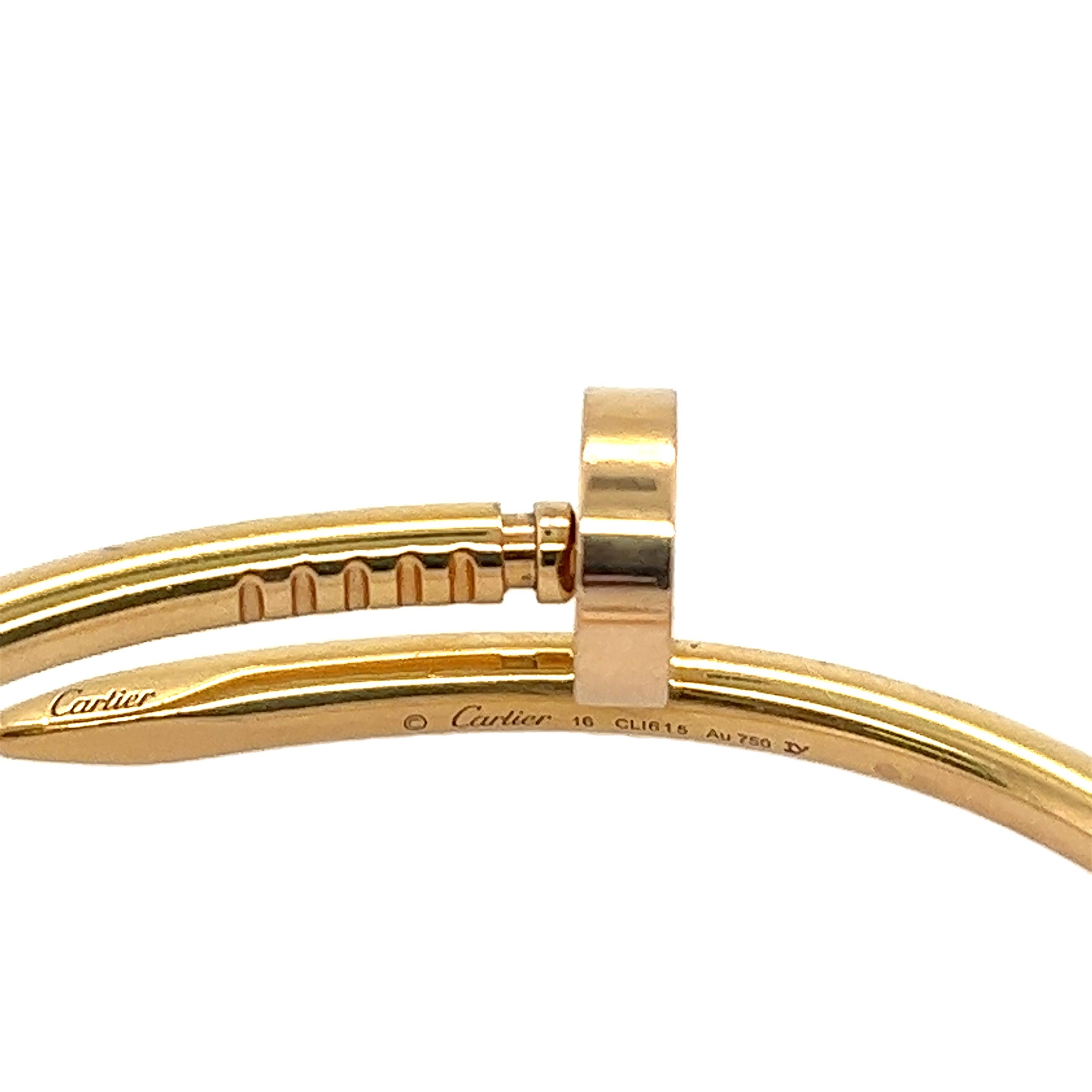 Cartier Just Un Clou Pulsera de clavos talla 16 en oro rosa de 18 ct 3