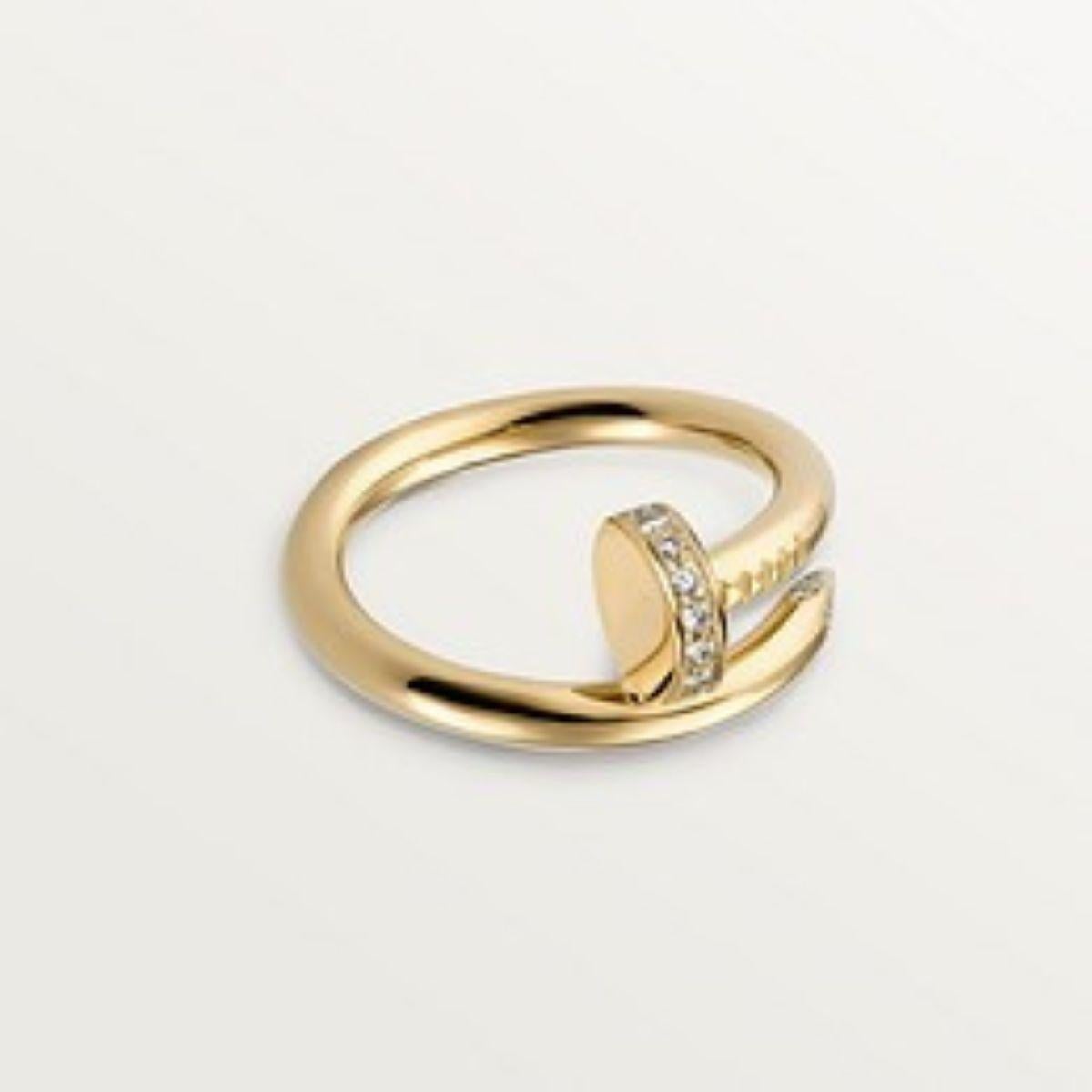 Anello Cartier Just un Clou in oro giallo 18 carati  con scatola e documenti in vendita 5