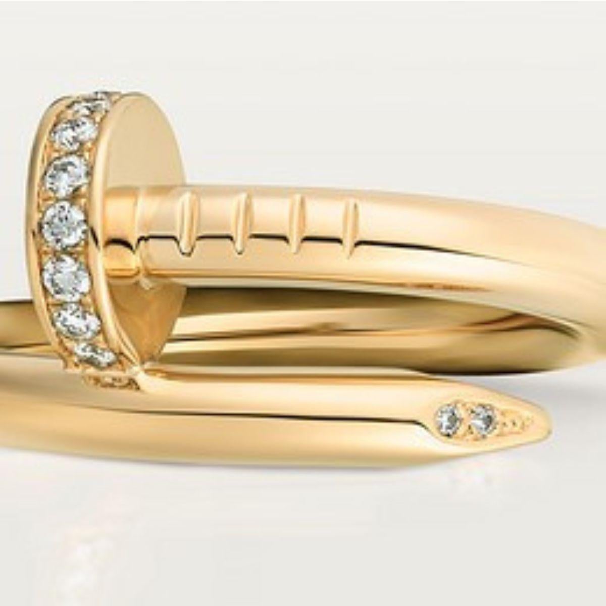 Anello Cartier Just un Clou in oro giallo 18 carati  con scatola e documenti In condizioni ottime in vendita a Bilbao, ES