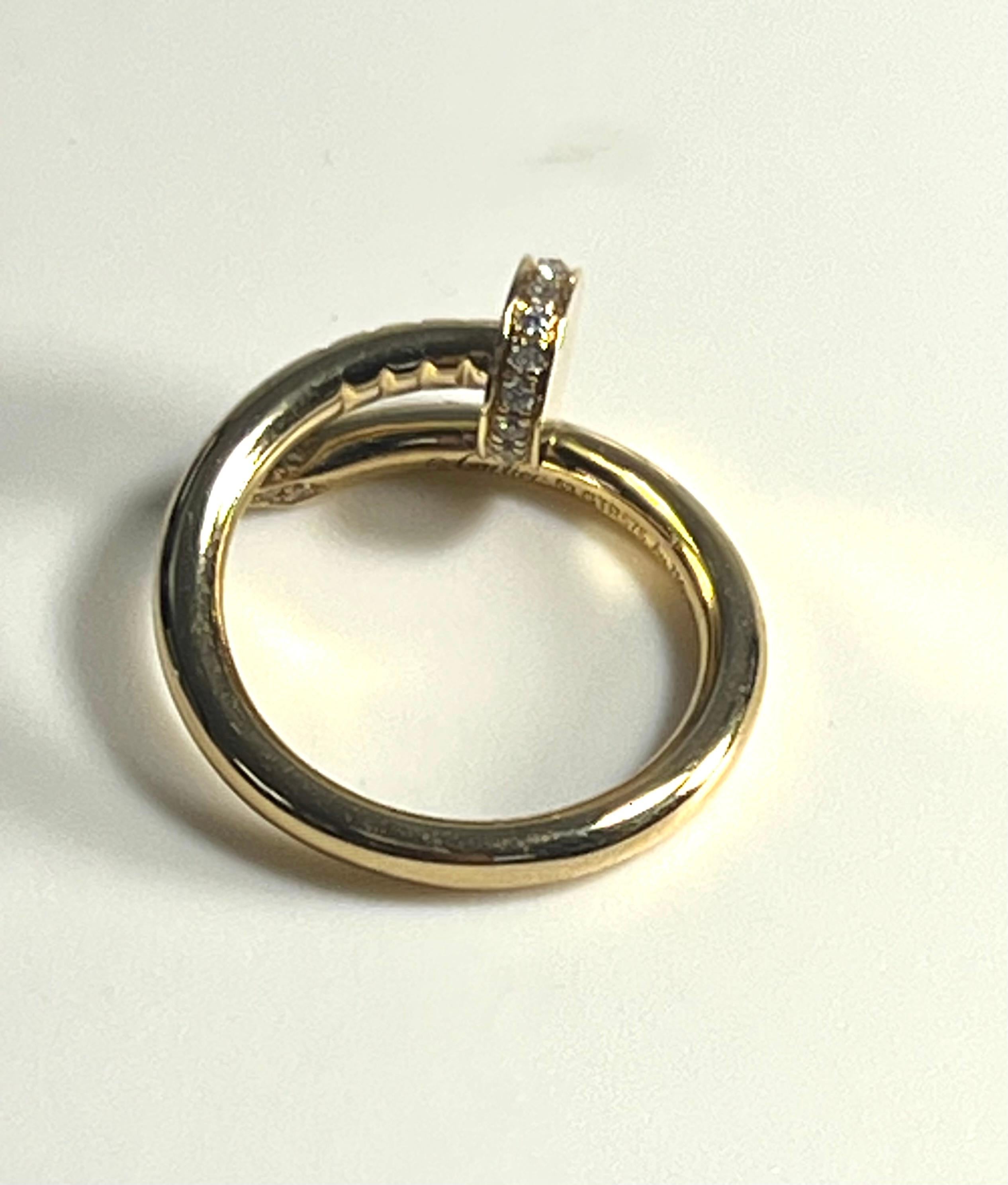 Anello Cartier Just un Clou in oro giallo 18 carati  con scatola e documenti in vendita 1