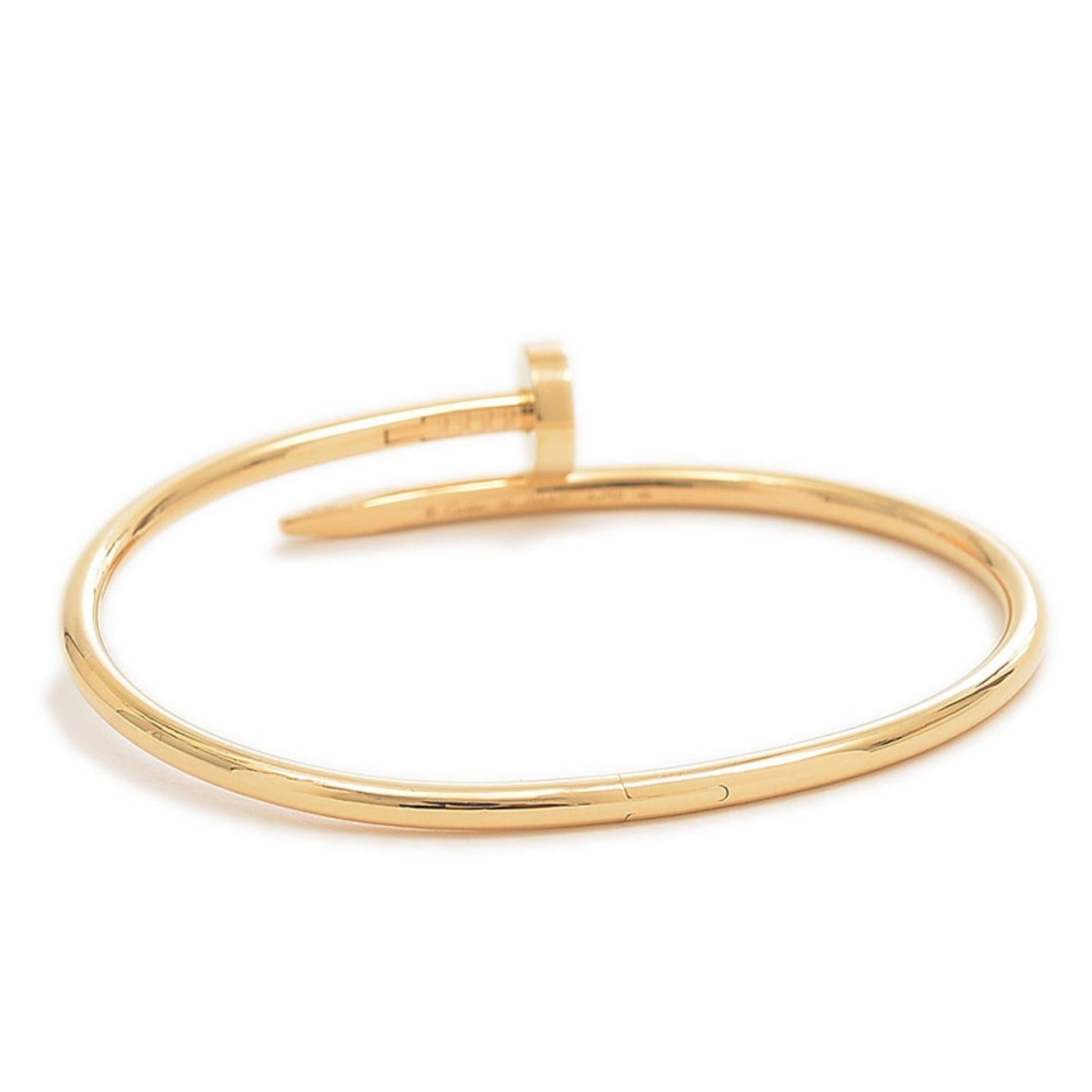 Cartier Just Uncle Bracelet Bangle in 18K Yellow Gold In Excellent Condition For Sale In London, GB