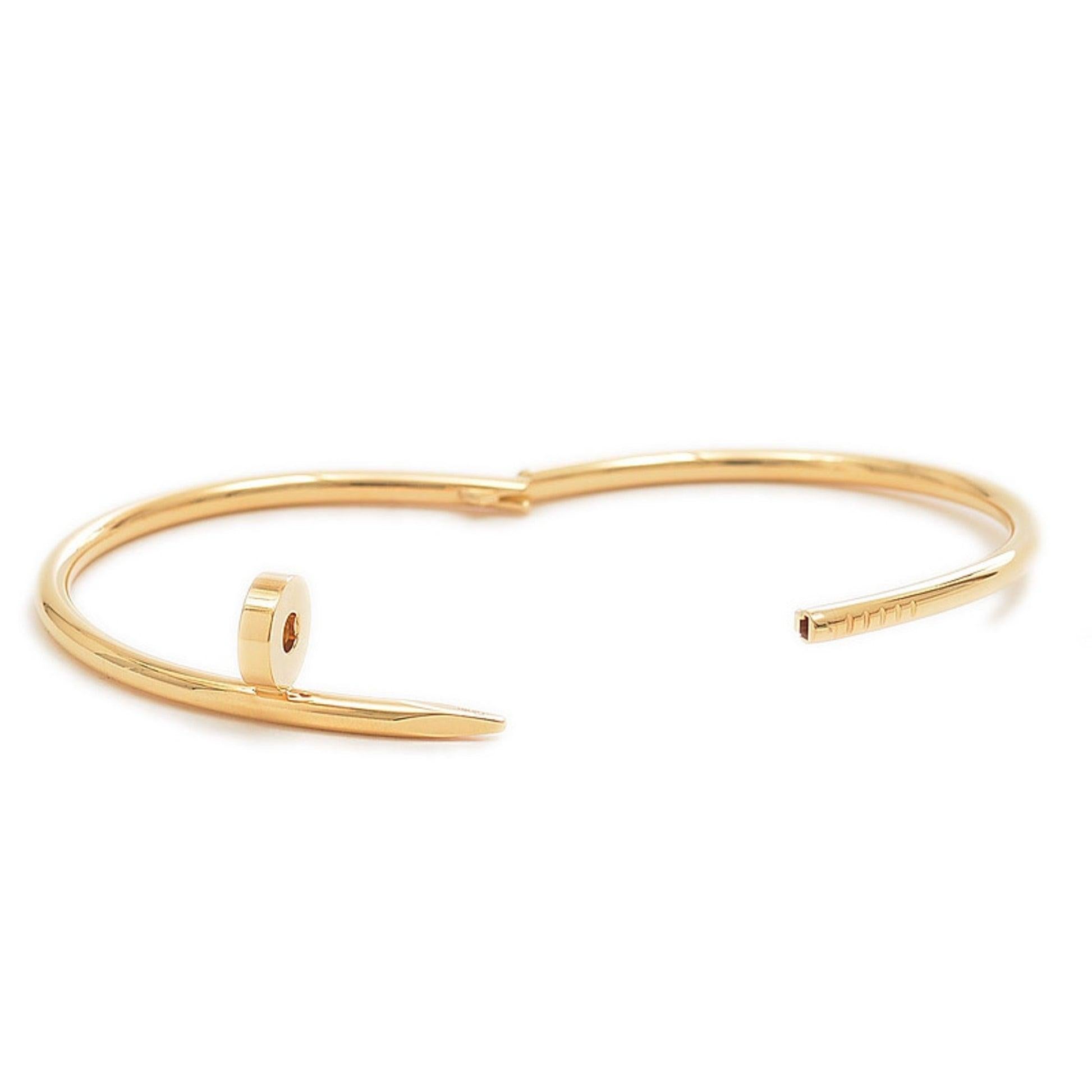 Women's or Men's Cartier Just Uncle Bracelet Bangle in 18K Yellow Gold For Sale