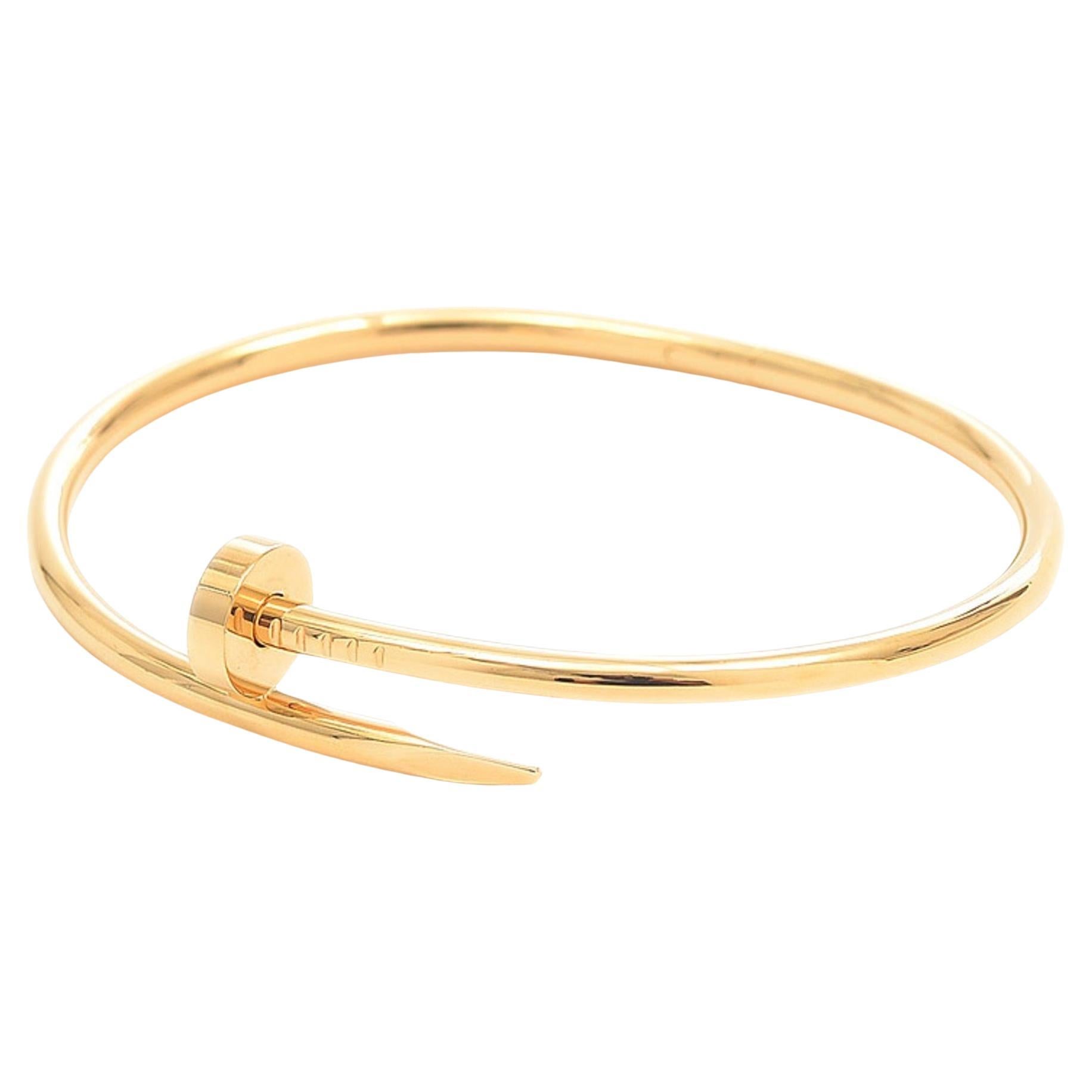 Cartier Just Uncle Bracelet Bangle in 18K Yellow Gold For Sale