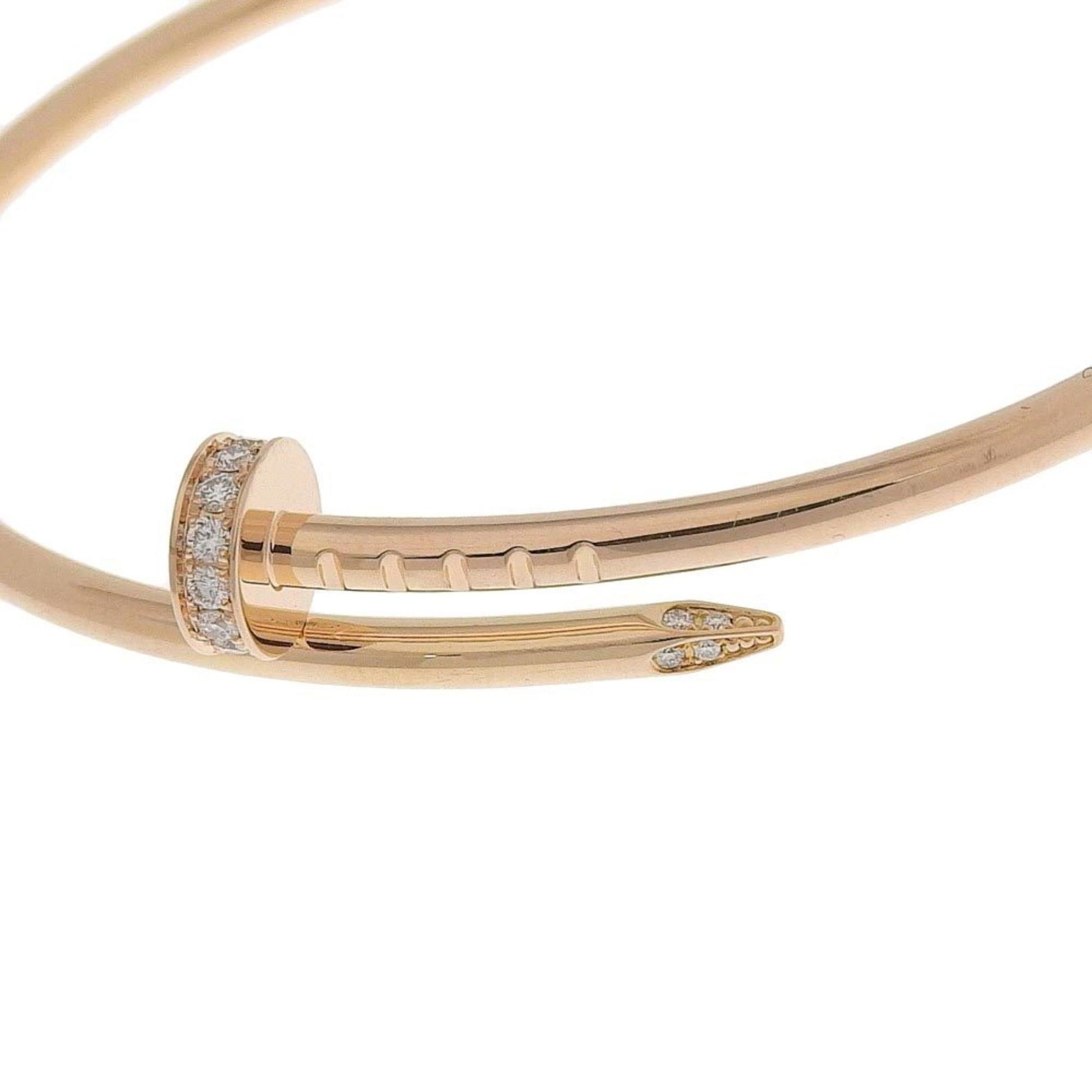 Cartier Just Uncle SM Diamond Bangle in 18K Pink Gold In Excellent Condition For Sale In London, GB