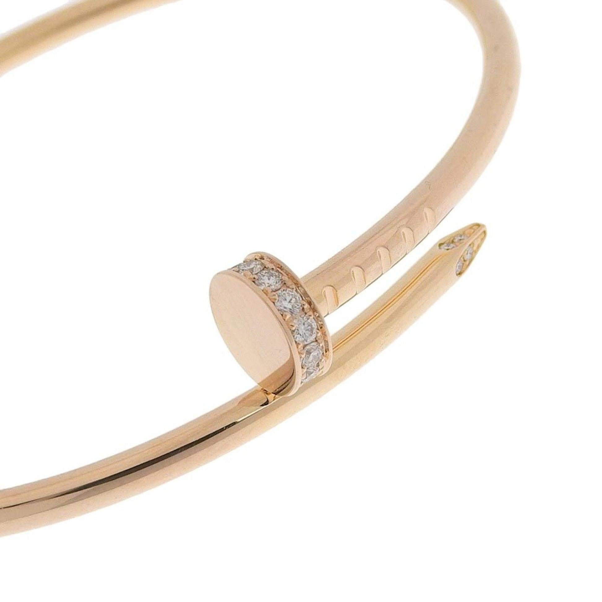 Women's Cartier Just Uncle SM Diamond Bangle in 18K Pink Gold For Sale