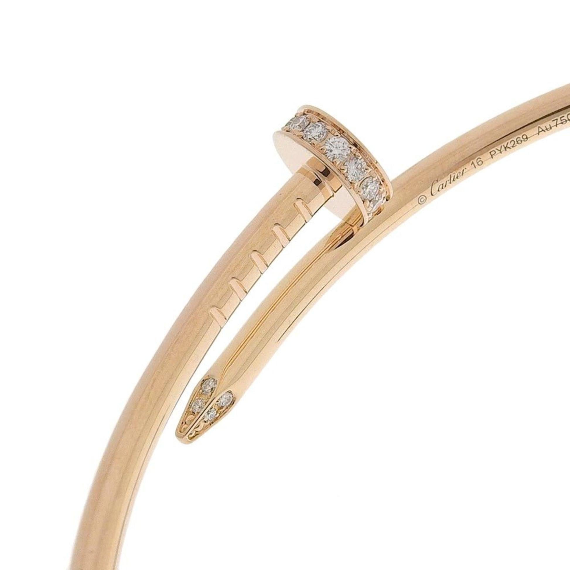 Cartier Just Uncle SM Diamond Bangle in 18K Pink Gold For Sale 3
