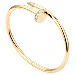 Cartier Juste Un Clou 0.58ct 18k Yellow Gold 32 Brilliant-Cut Diamonds Bracelet
