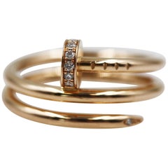 Cartier Juste Un Clou 18 Karat Rose Gold Diamonds Ring