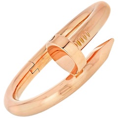 Vintage Cartier Juste Un Clou 18 Karat Rose Gold Large Model Bracelet